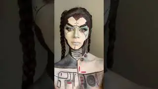 Quickly done robot/android facepaint makeup