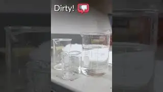 How do you clean glassware?