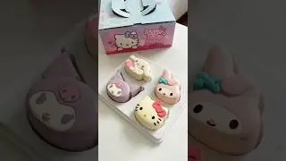 Eat sanrio ice cream cake with me #asmr #food #icecream #cake #sanrio #satisfying #summer