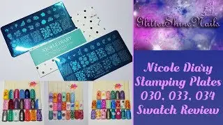 Nicole Diary Stamping Plates Swatch Review Featuring 030 033 034