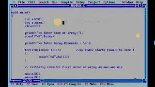 C program to find maximum and minimum element in array