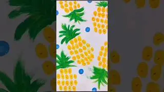 Fingerprint Pineapple 🍍❤️ #art #shorts #ytshorts #diy