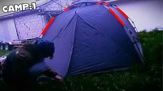 SOLO backyard camping during (bonfire night/ firework night) #camping #solo #weather #fireworks