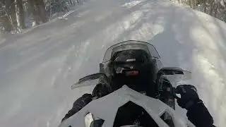 Riding towards Mason Lake in Perkins Clearing up in Speculator, NY on New Year's Day 2026 