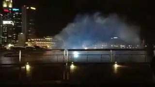 Magical show at the Marina Bay Waterfront Promenade of light, water, music, bubbles & flames!