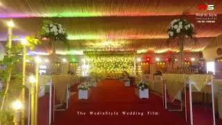 diy Green and White Theme Wedding Stage and entery decor by Wed in Style wedding planner