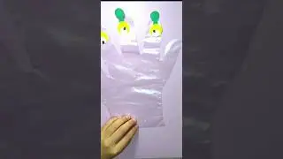 easy craft - How to make Alien Blowing Toy with Vinyl Glove, Paper Cup, and Straw