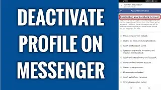 How To Deactivate Profile On Messenger App