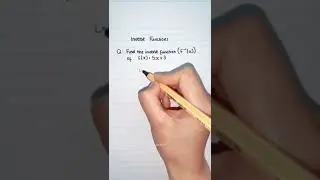 Inverse Funchions |  Find the inverse function (f-