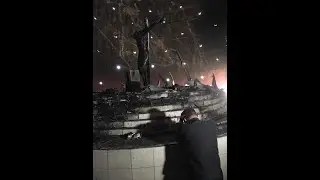 Señalan a un encapuchado de incendiar imagen de la Sangre de Cristo