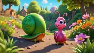 Three Silly Snails Slide in the Sun | Fun Counting and Movement Song for Kids | Rhymes Baby Songs