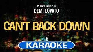 Can't Back Down (Karaoke) - Demi Lovato