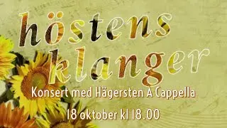 S&ouml;ndag 18 oktober 18.00. Konsert med H&auml;gersten A Cappella - H&ouml;stens klanger
