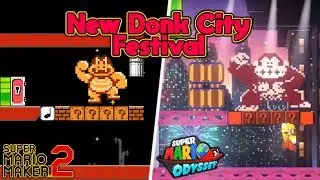 Super Mario Maker 2 - Amazing NEW DONK CITY FESTIVAL Level from SUPER MARIO ODYSSEY