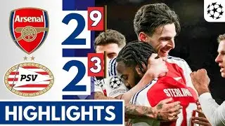 ARsenal 2-2 PSV #football #games #highlights #championsleague #uefa #ucl #arsenal #psv #rice