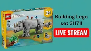 LIVE Building Lego set 31171 majestic Rhino 🦏