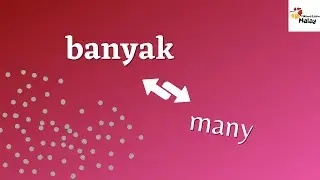 LEARN MALAY - Using BANYAK to show quantity