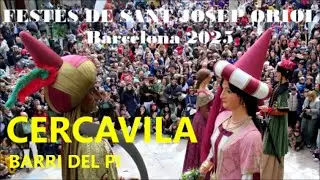 St.JOSEP ORIOL BCN 2025. GEGANTS, CAPGROSSOS I BESTIAR. Cercavila de FM - fhd
