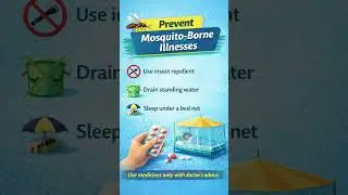 Prevent Mosquito-Borne Diseases 🦟 | Simple Safety Tips | #MosquitoPrevention | #HealthAwareness.