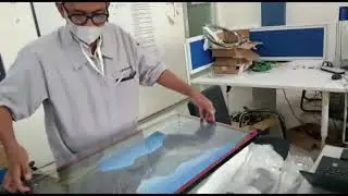 PROSES PEMASANGAN TOUCH PANEL 32 INCH DI CUSTOMER