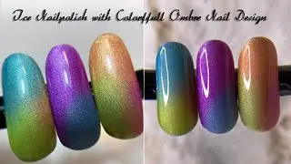 Create Stunning Ice Nails with a Colorful Ombre Effect 💅| Ice Nail Polish with Vibrant Ombre Design🌈