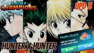 TRIPLE QUIRK?! 3 NOVOS CODES E MUITO MAIS na UPDATE3 do ANIME CHAMPIONS SIMULATOR