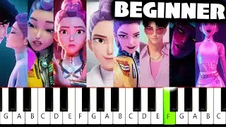 ALL 9 KPop Demon Hunters Songs - BEGINNER Piano Tutorial