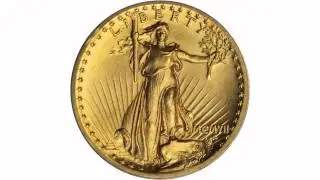 MCMVII (1907) Двойной орел Сен-Годена. Высокий рельеф. MS-64 (PCGS). CAC. Лот: 7797