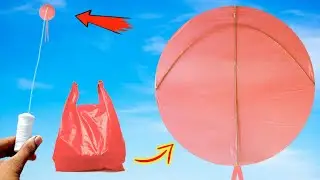 how to make kite , plastic bag kite making , circle kite making , patang kese banate he , patangbazi