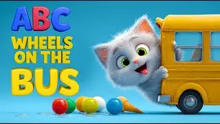 ABC Wheels on the Bus 🚌🎵 | Alphabet Song for Kids 🚗 Learn Letters on the Ride