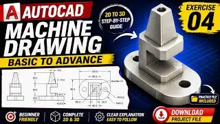Курс по машинному черчению AutoCAD на хинди: пошаговая практика и упражнения 04 #autocad
