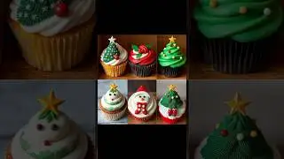 Easy cupcake decorating ideas for Christmas🎄❤️😍#christmas#cupcake#cakedecorating #christmasdecor