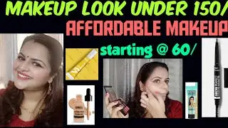 AffoRDabLe Makeup LoOk Under 150 rupees. What is the least expensive makeup brand?#makeupunder200