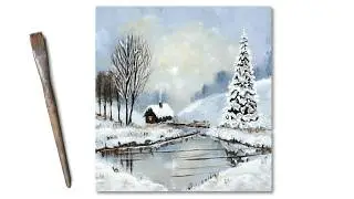 Winterlandschaft mit Acryl malen | einfach & leicht | Kurs-Einblick