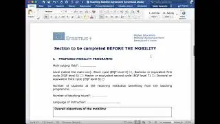 KA131 Personel Mobility Agreement Rehberi - Ders Verme