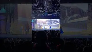 Holiday overlay at the Frozen show in Hollywood Studios #disney
