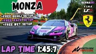 FERRARI 296 GT3 | MONZA 1:45.7 | HOTLAP + FREE SETUP | ACC