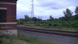Two Ex-Santa Fe warbonnets Slowly pull K040 through Bound Brook 8/22/14
