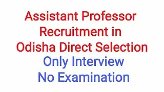 Assistant Professor Recruitment l Only Interview No examination l Walk-in-Interview l NTA UGC NET