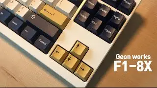 F1-8x Custom Keyboard By Geonworks Build (Hyperglide Blacks, Gmk Rudy Keycap Set)