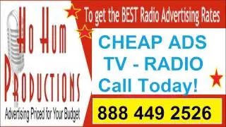 Cheap TV Ads, commercials 888 449 2526 Cheap radio ads FREE