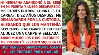 Mi hermana abandonó a su bebé en mi puerta y luego desapareció. Mis padres dijeron: 
