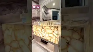 Beauty of natural stone onyx | Onyx Bathroom #marble #onyx #shorts