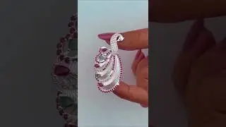 silver saree pin design #sareepins #silverjewllery #shortvideo