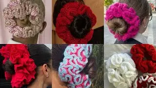 Pinterest inspired crochet scrunchie 🎀| Large size | easy+ beginner friendly