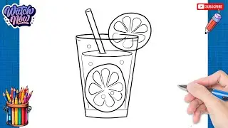 How to draw Lemonade - Drink Drawing
