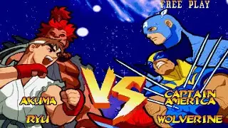 (PS4) Marvel Super Heroes vs Street Fighter Akuma and Ryu arcade mode