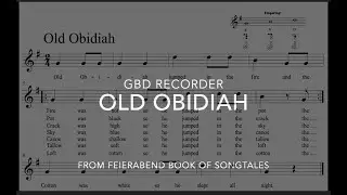 Old Obidiah with recorder from Feierabend Book of Songtales