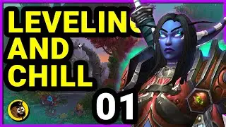 WoW Blood Death Knight Leveling 01 - 60 Часть 01 - Ночнорождённый эльф - Без комментариев (Dragonflight)