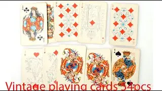 Vintage Playing cards - Soviet souvenir cards - set of 54 cards, collectible Playing cards